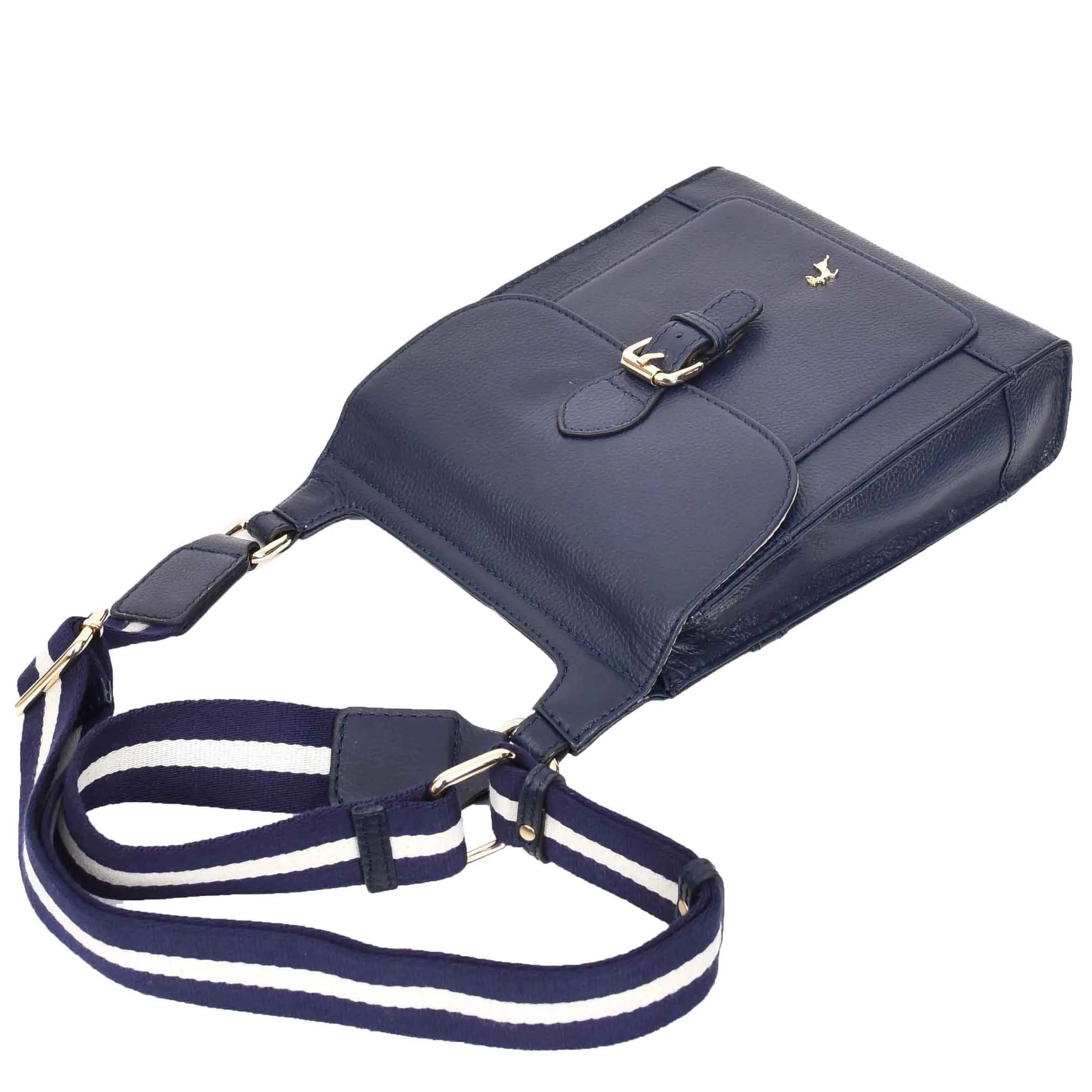 Real Leather Crossbody Bag Women's Casual Style Messenger Xela Navy