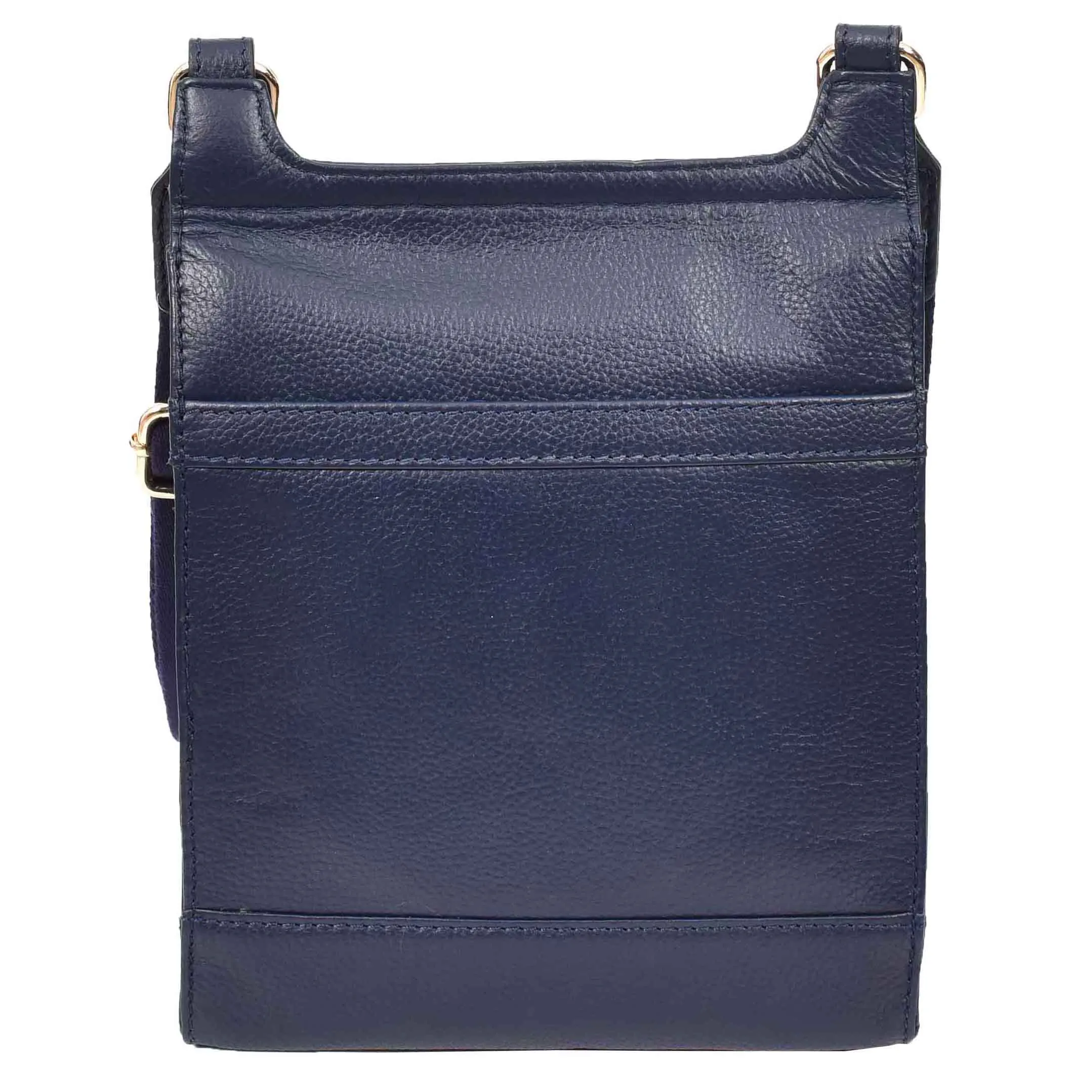 Real Leather Crossbody Bag Women's Casual Style Messenger Xela Navy