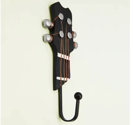 Retro 1 Pcs Guitar Heads Hooks Music Home Resin Clothes Hat Hanger Movie Wall Mounted Hook for Home Decoration