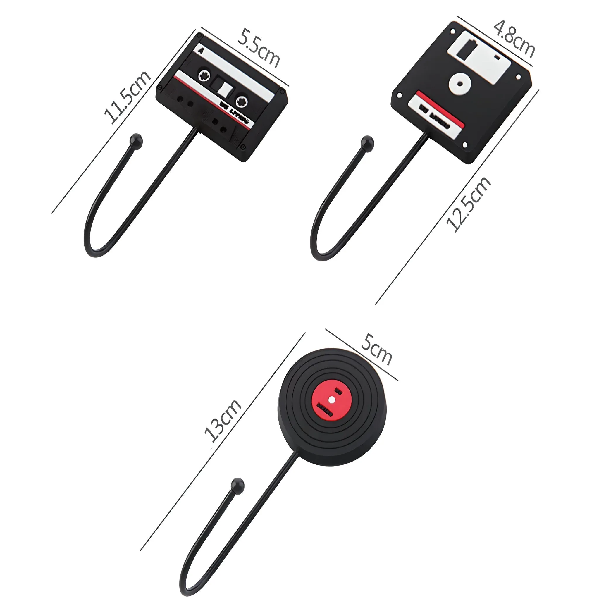 Retro 1 Pcs Guitar Heads Hooks Music Home Resin Clothes Hat Hanger Movie Wall Mounted Hook for Home Decoration