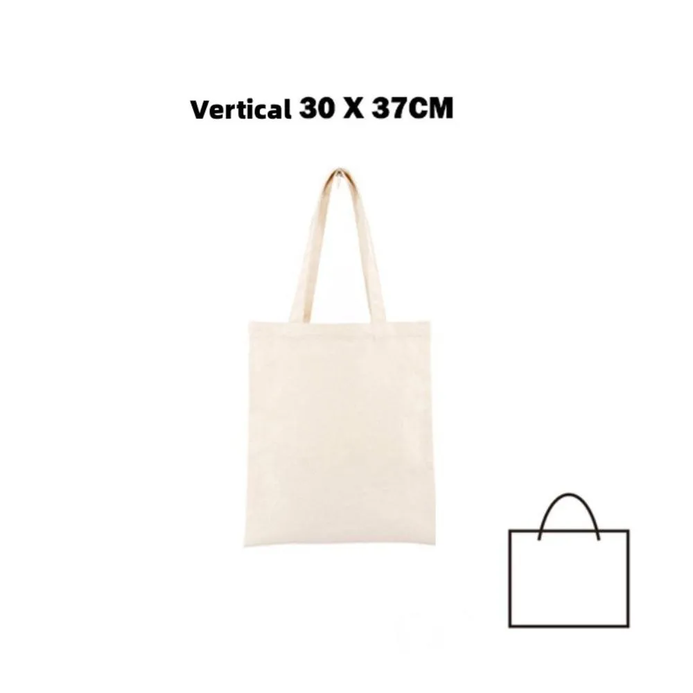 Reusable Foldable Shoulder Handbag Eco-friendly Women Ladies Large Cotton Fabric Canvas Tote Bag for Market Shopping Bags Blank