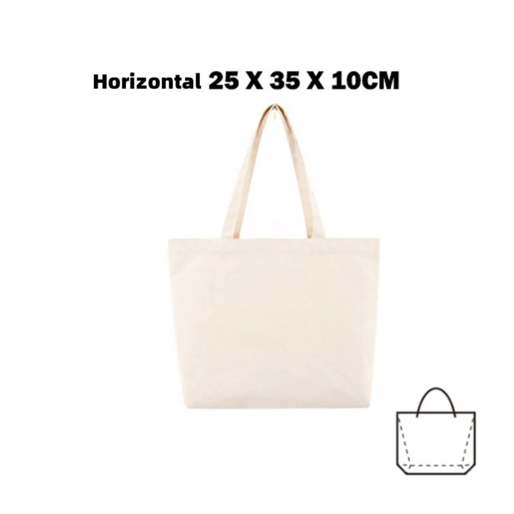 Reusable Foldable Shoulder Handbag Eco-friendly Women Ladies Large Cotton Fabric Canvas Tote Bag for Market Shopping Bags Blank