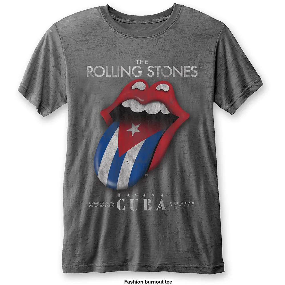 Rolling Stones T-shirt - Havana Cuba, Burn Out Tee