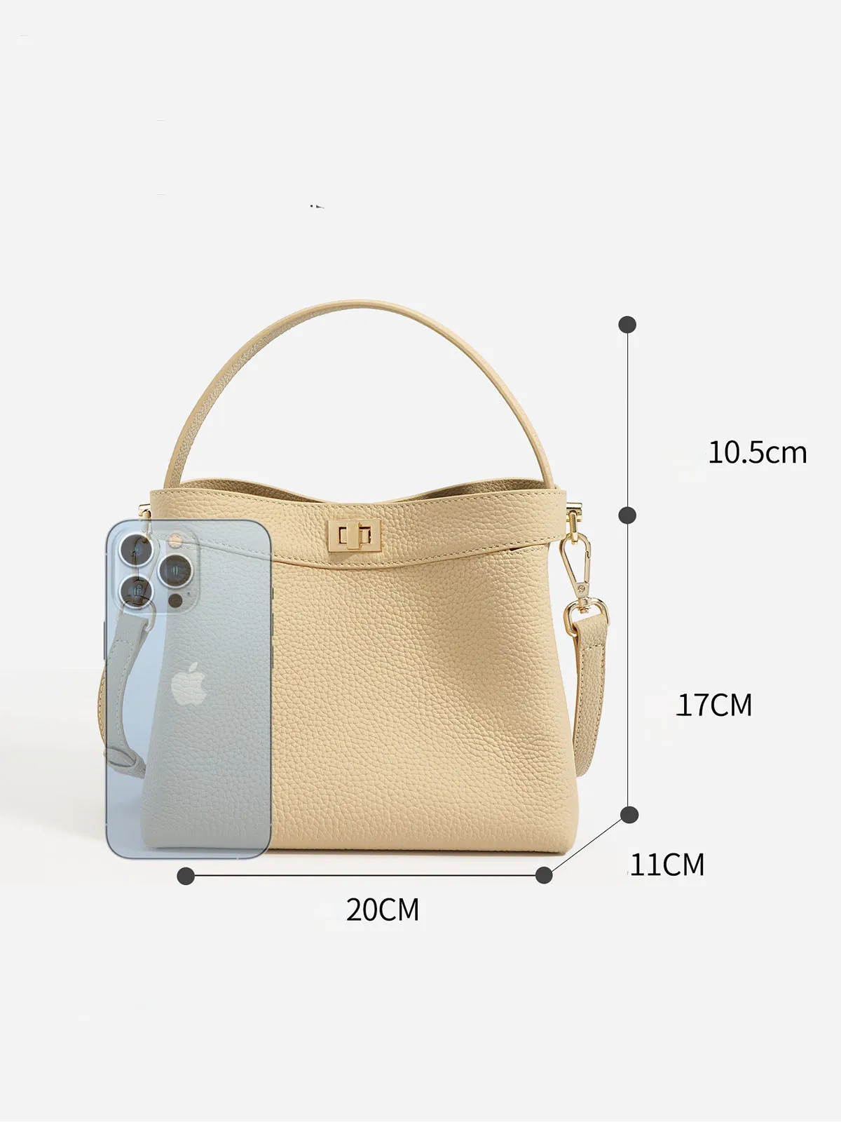 Simple Commuting Bucket Crossbody Bag