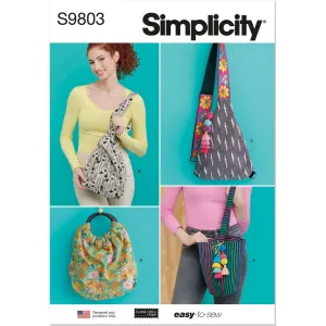 Simplicity Sewing Pattern S9803 Bags in Four Styles by Elaine Heigl Designs