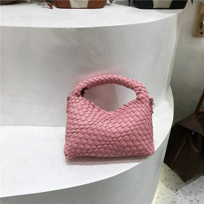 Small Dirty Cabinet Handmade Advanced Texture Shoulder Woven Bag
