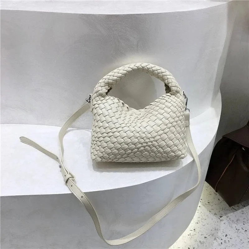 Small Dirty Cabinet Handmade Advanced Texture Shoulder Woven Bag