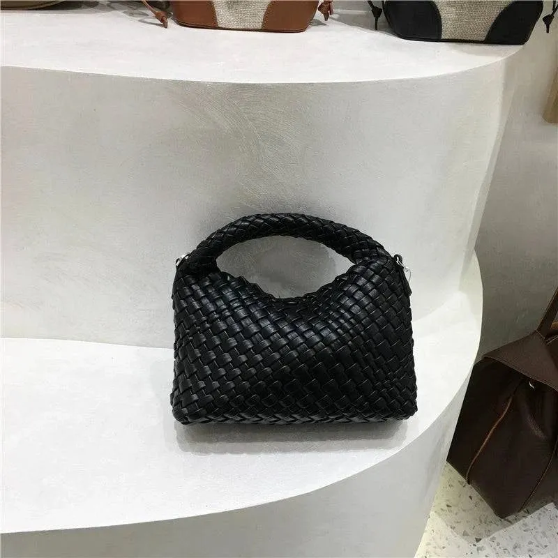 Small Dirty Cabinet Handmade Advanced Texture Shoulder Woven Bag
