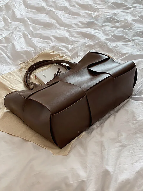 Solid Color Split-Joint Tote Bags Handbags Bags
