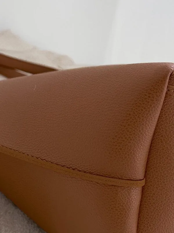 Solid Color Split-Joint Tote Bags Shoulder Bags Bags