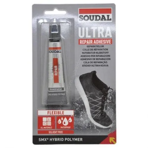 SOUDAL ULTRA Repair Adhesive All Materials Waterproof Transparent 20ml 134478