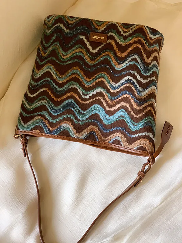 Split-Joint Striped Tote Bags Handbags Bags