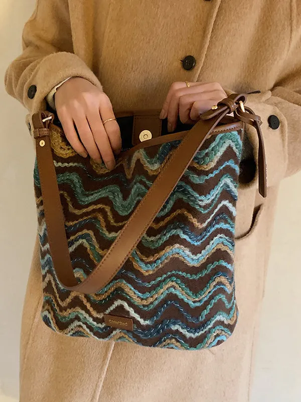Split-Joint Striped Tote Bags Handbags Bags