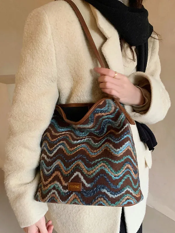 Split-Joint Striped Tote Bags Handbags Bags