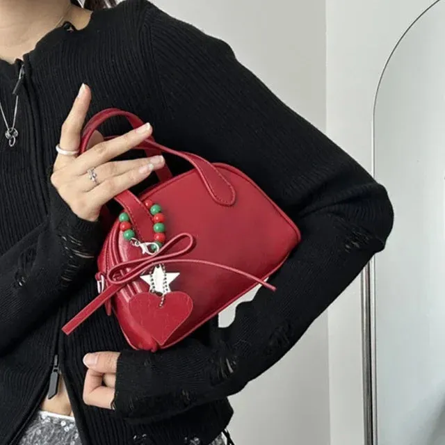 TAVIMART  -  Top-Handle Bags for Women Fashion All Match Japanese Vintage Chic Purses Simple Y2k Aesthetic Ins Handbags Casual Solid Clutches