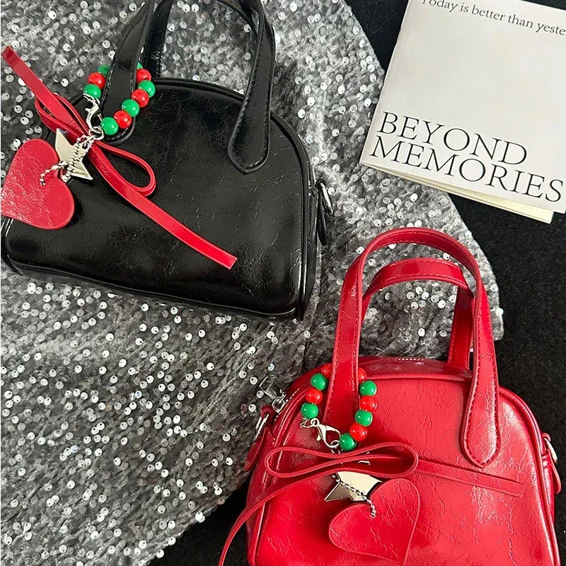 TAVIMART  -  Top-Handle Bags for Women Fashion All Match Japanese Vintage Chic Purses Simple Y2k Aesthetic Ins Handbags Casual Solid Clutches