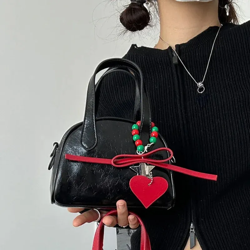 TAVIMART  -  Top-Handle Bags for Women Fashion All Match Japanese Vintage Chic Purses Simple Y2k Aesthetic Ins Handbags Casual Solid Clutches