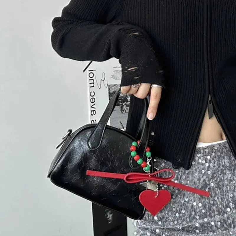 TAVIMART  -  Top-Handle Bags for Women Fashion All Match Japanese Vintage Chic Purses Simple Y2k Aesthetic Ins Handbags Casual Solid Clutches