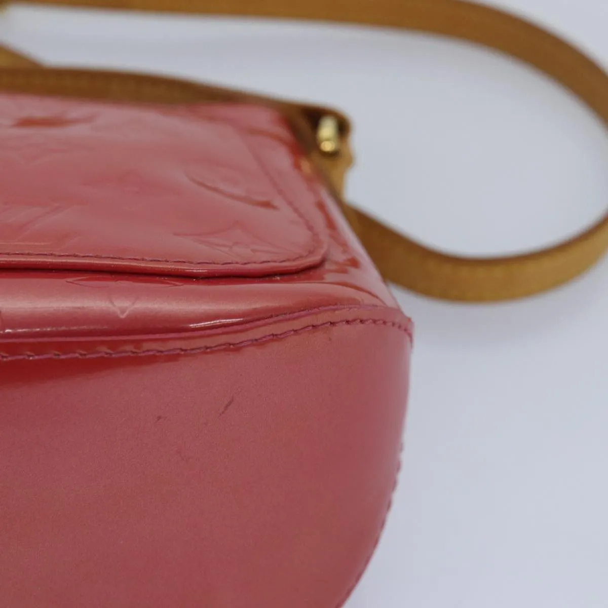Trendy Inspired Louis Vuitton Monogram Vernis Minna Street Bag Pink Fran Boise M9146f Auth 87739