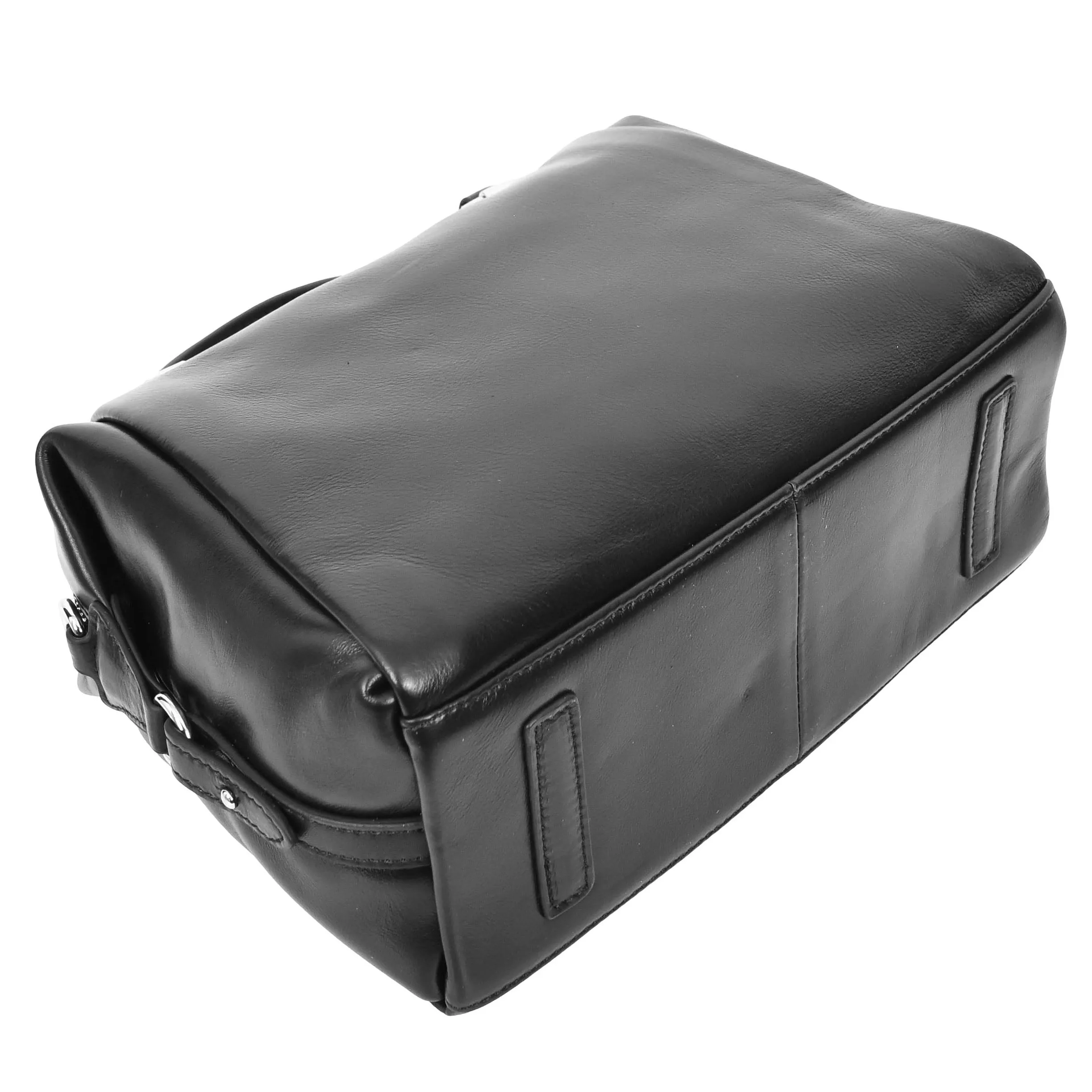 Women Real Leather Handbag Small Casual Outgoing Style Grab Handles A393 Black