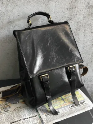 xakxx Simple Vintage Solid Color Backpack